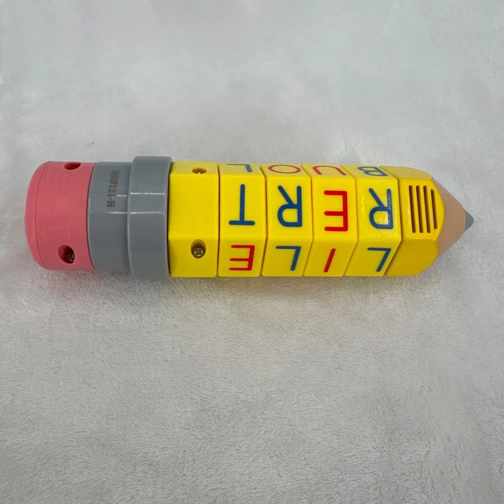 Little Tikes Spelling Pencil Kids Yellow Rotating Word Learning Educational Toy